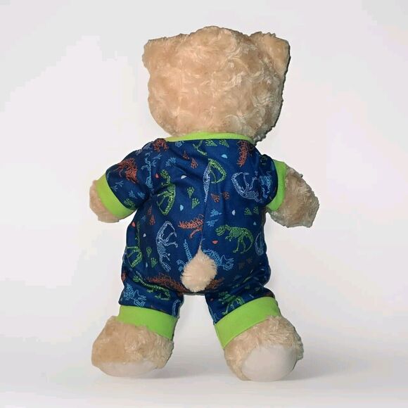 Build a Bear "Happy Hugs" Teddy In Blue Dinosaur Sleeper Soft Stuffed Plush 16" - Picture 4 of 8